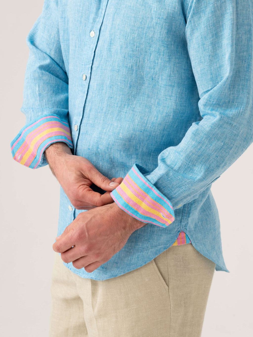 Nyota Turquoise Linen Shirt