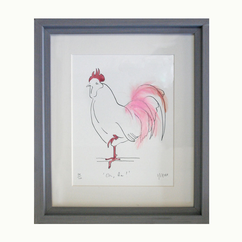 Oh Me! Cockerel Feathered Print
