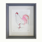 Oh Me! Cockerel Feathered Print