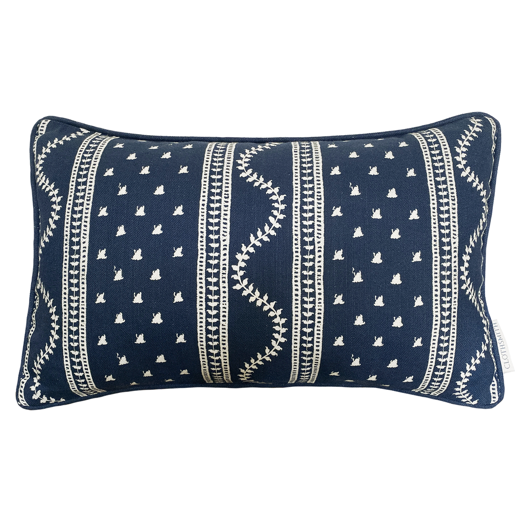 Odette Rectangular Cushion - Indigo