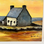 French Oil on Canvas - Brittany Sunset
