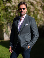 Olive Wool & Cashmere Blend Blazer