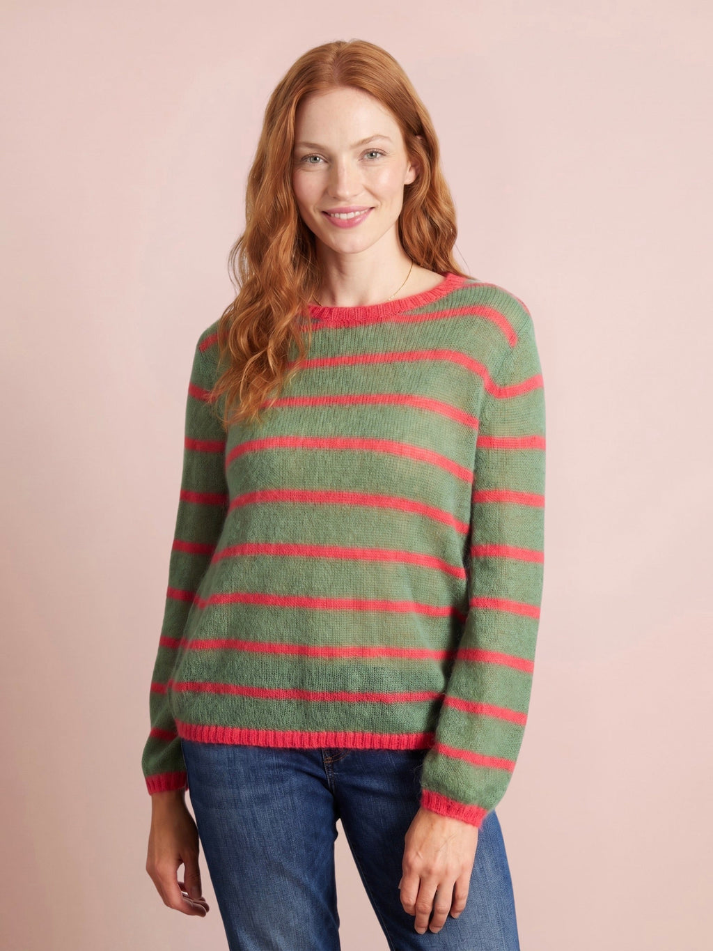 Emma Colourful Striped Mohair & Merino Knit Jumper