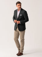 Olive Wool & Cashmere Blend Blazer