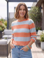 Sasha Colourful Striped Mohair & Merino Knit Jumper