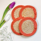 Seagrass Coasters - Orange (set of 4)