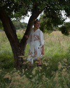 Organic Kimono in White with Sun: Short