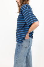Orla Midweight Organic Cotton Sky/Navy Stripe T-Shirt