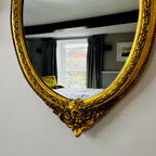 Vintage Gilded Oval Mirror