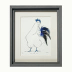 Oh Dear Cockerel Feathered Print