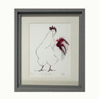 Oh Dear Cockerel Feathered Print