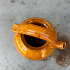 Amber Glazed Pottery Vase with Impressed Owens Pottery Mark