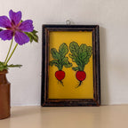 PAIR OF RADISHES 2 Indian glass painting