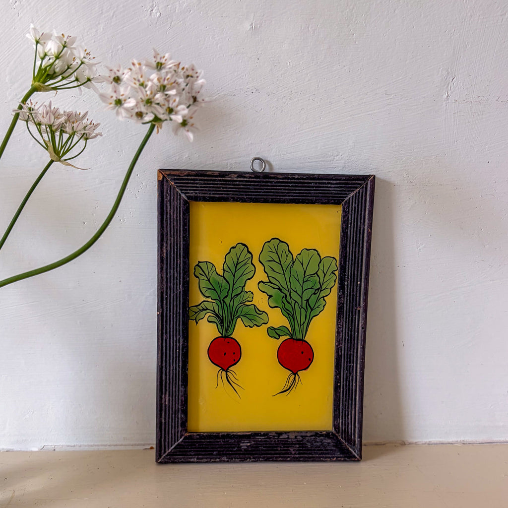 PAIR OF RADISHES Indian glass painting