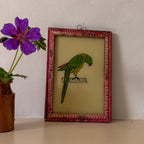PARROT Indian glass painting