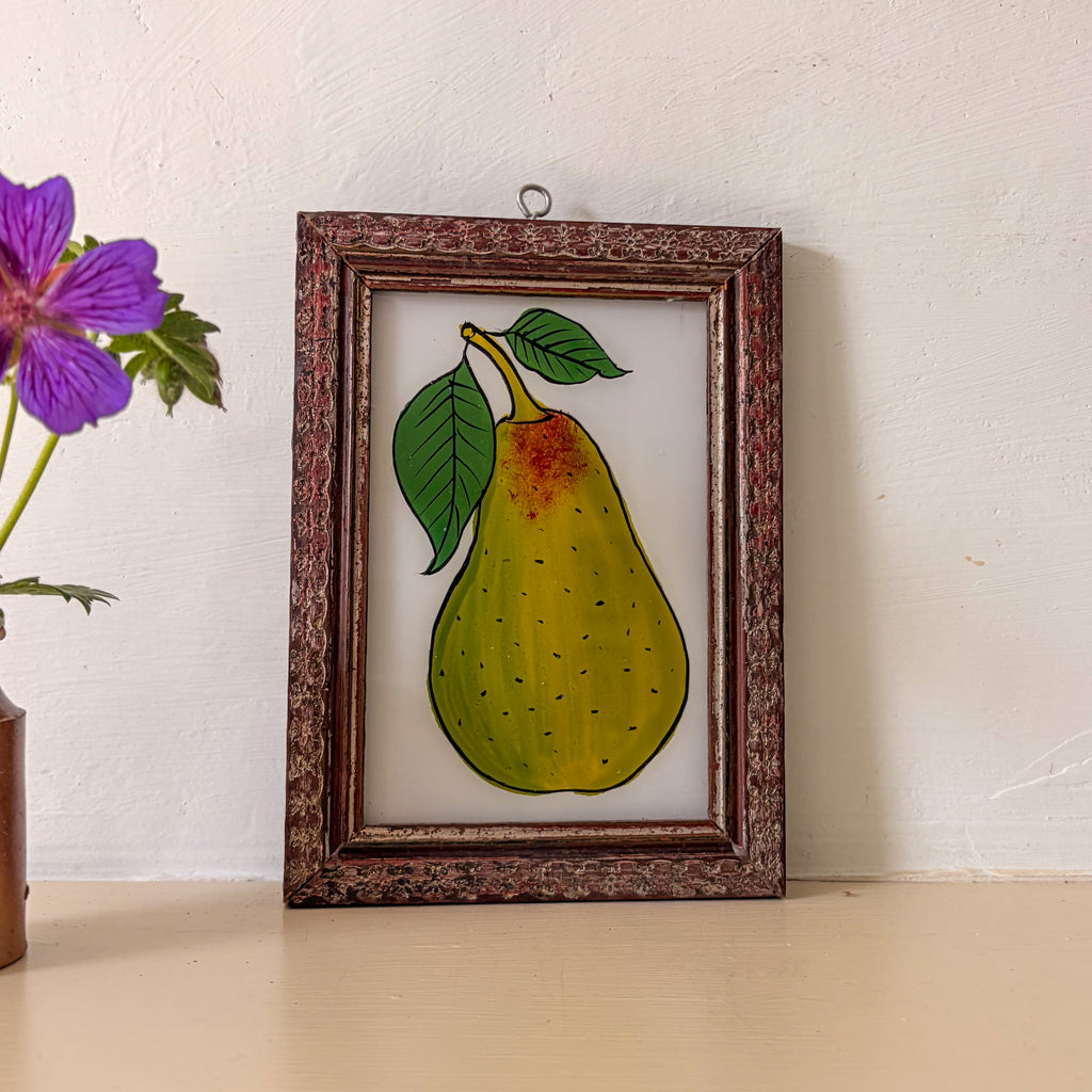 PER-FECT PEAR Indian glass painting