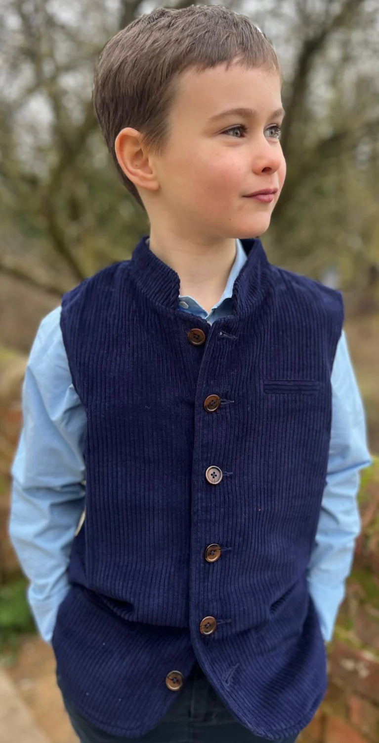 Boys Blue Waistcoat