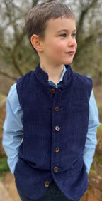 Boys Blue Waistcoat