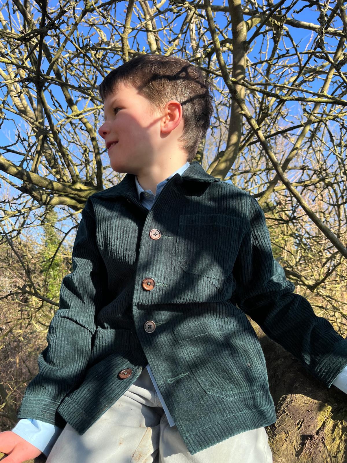 Boys Green Utility Jacket