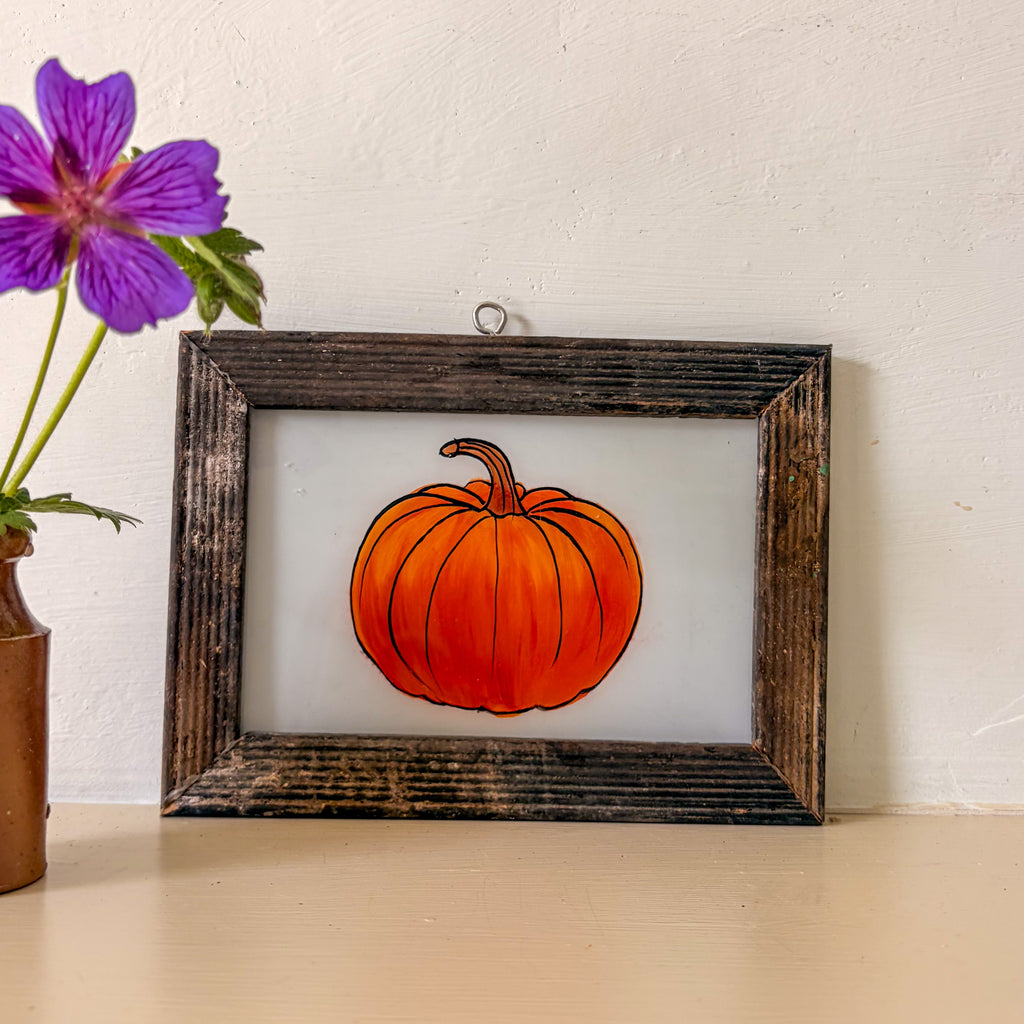 PUMPKIN Indian glass painting