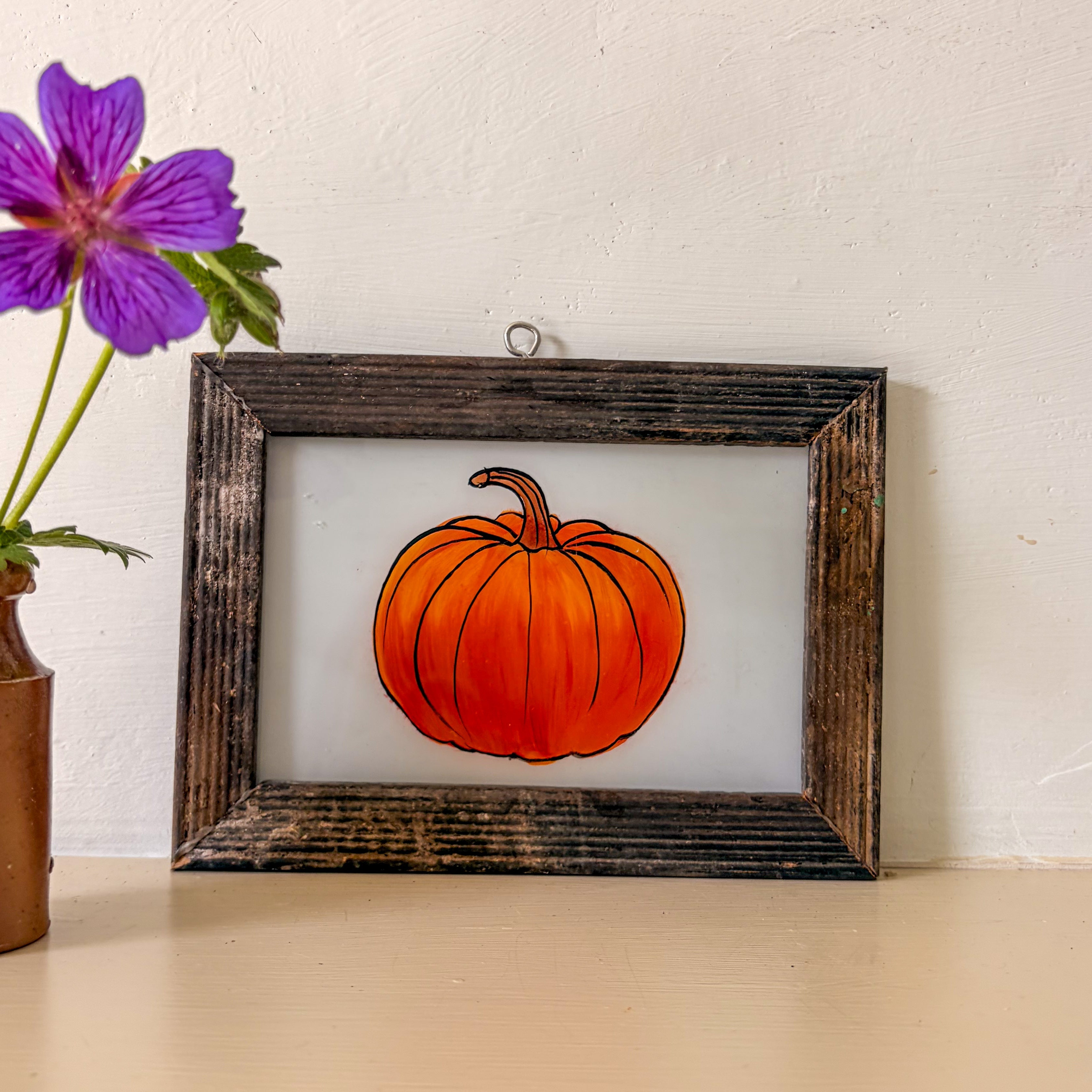 PUMPKIN Indian glass painting