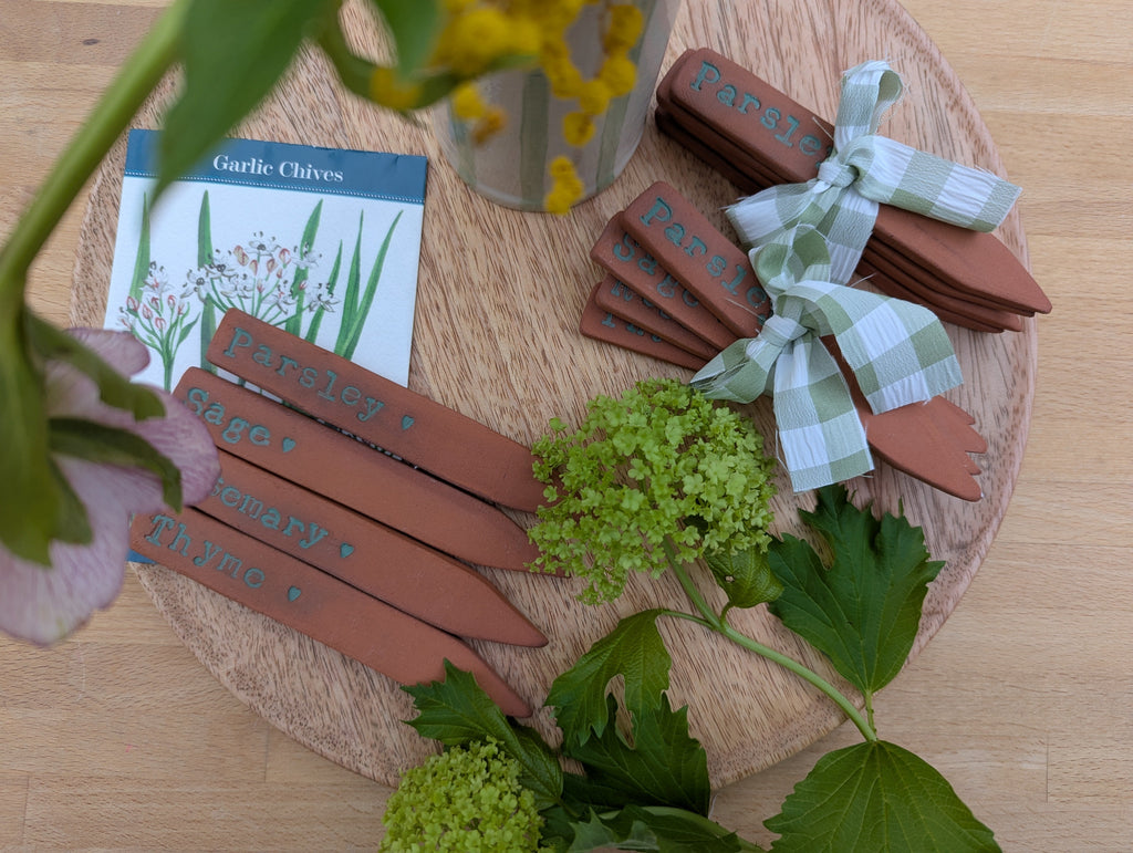 Herb terracotta labels