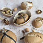 Easter Kraft Eggs Craft Kit With Ribbon & Feathers