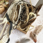 Easter Kraft Eggs Craft Kit With Ribbon & Feathers