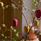 Natural Wooden Hanging Easter Egg Decorations