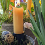 4 Candle Holders On Spike - Black Metal