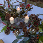 Gold Snowflake Etched Glass Bauble - 3 Sizes