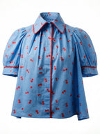 'PADDINGTON' BLOUSE BLUE CHERRY