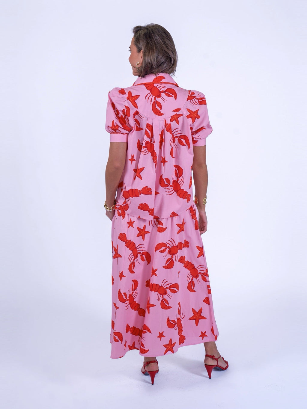 'PADDINGTON' BLOUSE IN LOBSTER & STARFISH
