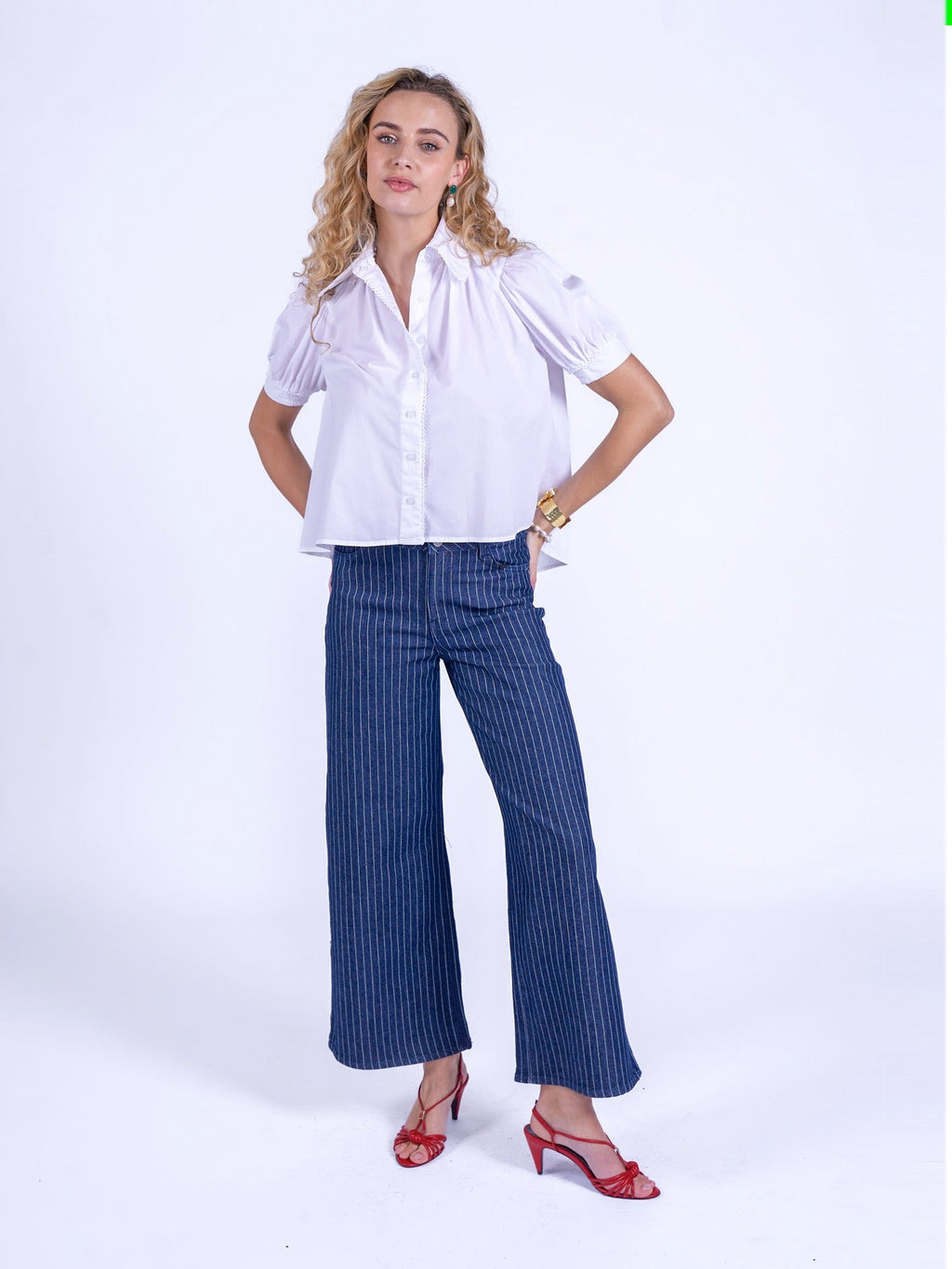 'PADDINGTON' BLOUSE BLUE CHERRY