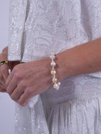 'PADDINGTON' BLOUSE IN WHITE & SILVER LUREX