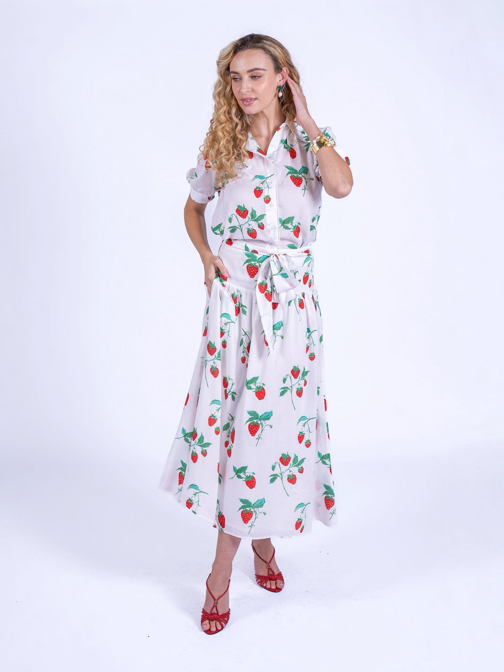 'PADDINGTON' SKIRT IN STRAWBERRY