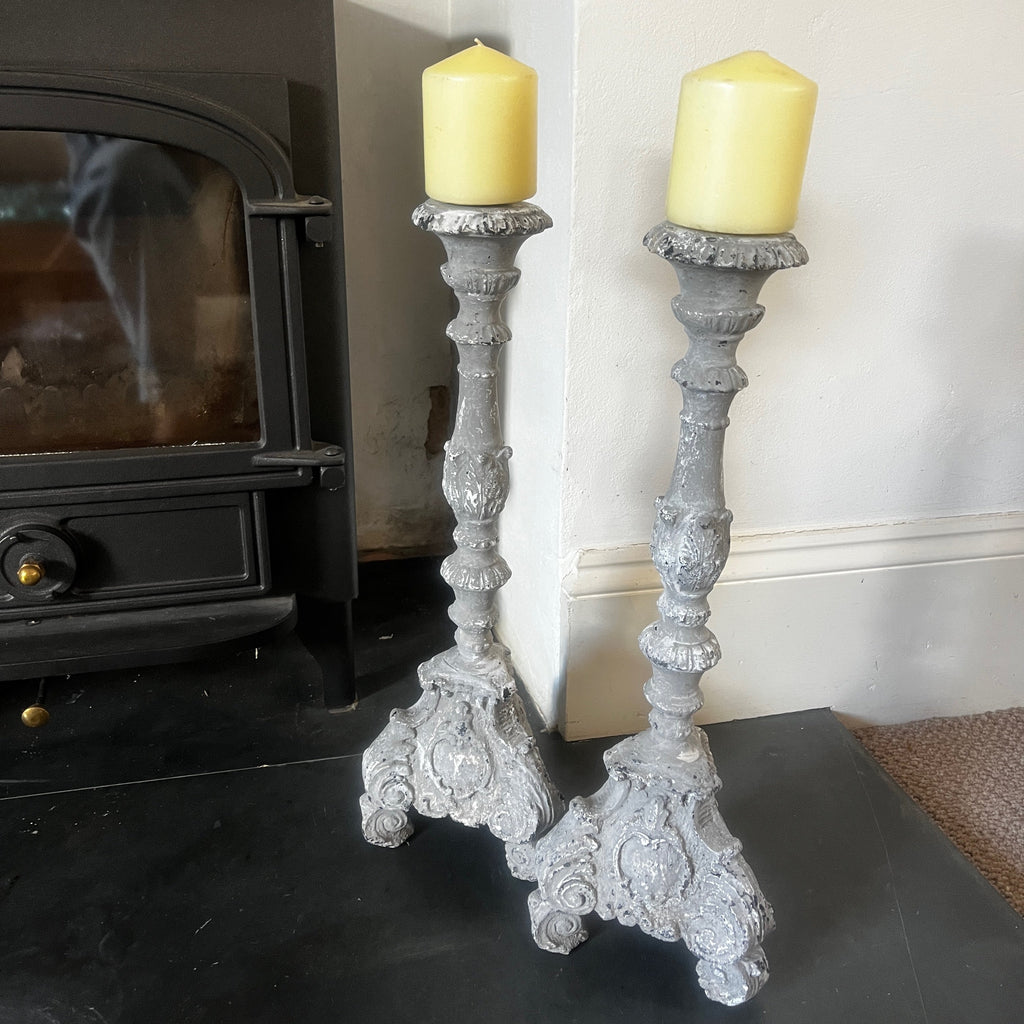 A Pair of Vintage French Candle Holders