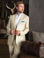 Pale Beige Linen Blazer