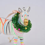 Multicoloured Zebra Ornament