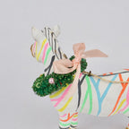 Multicoloured Zebra Ornament