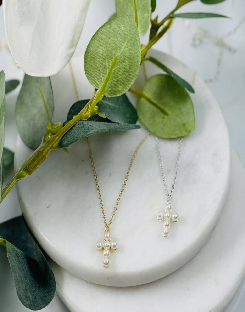 Pearl Cross Necklace