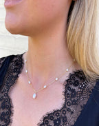 Helena Gold and Pearl Drop Necklace