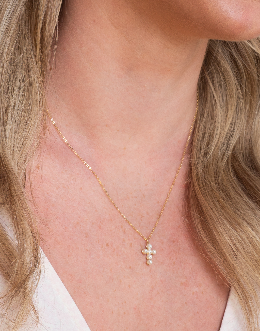 Pearl Cross Necklace