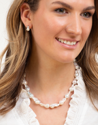 Pearl and CZ Stud Earrings