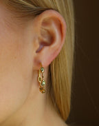 Peridot Gold Hoop Earrings