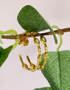 Peridot Gold Hoop Earrings