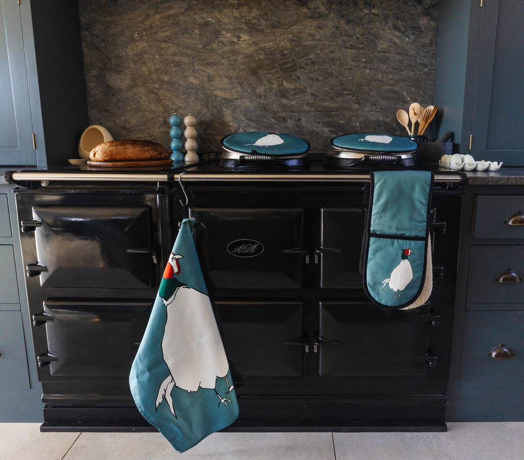 Blue Pheasant Tea Towel