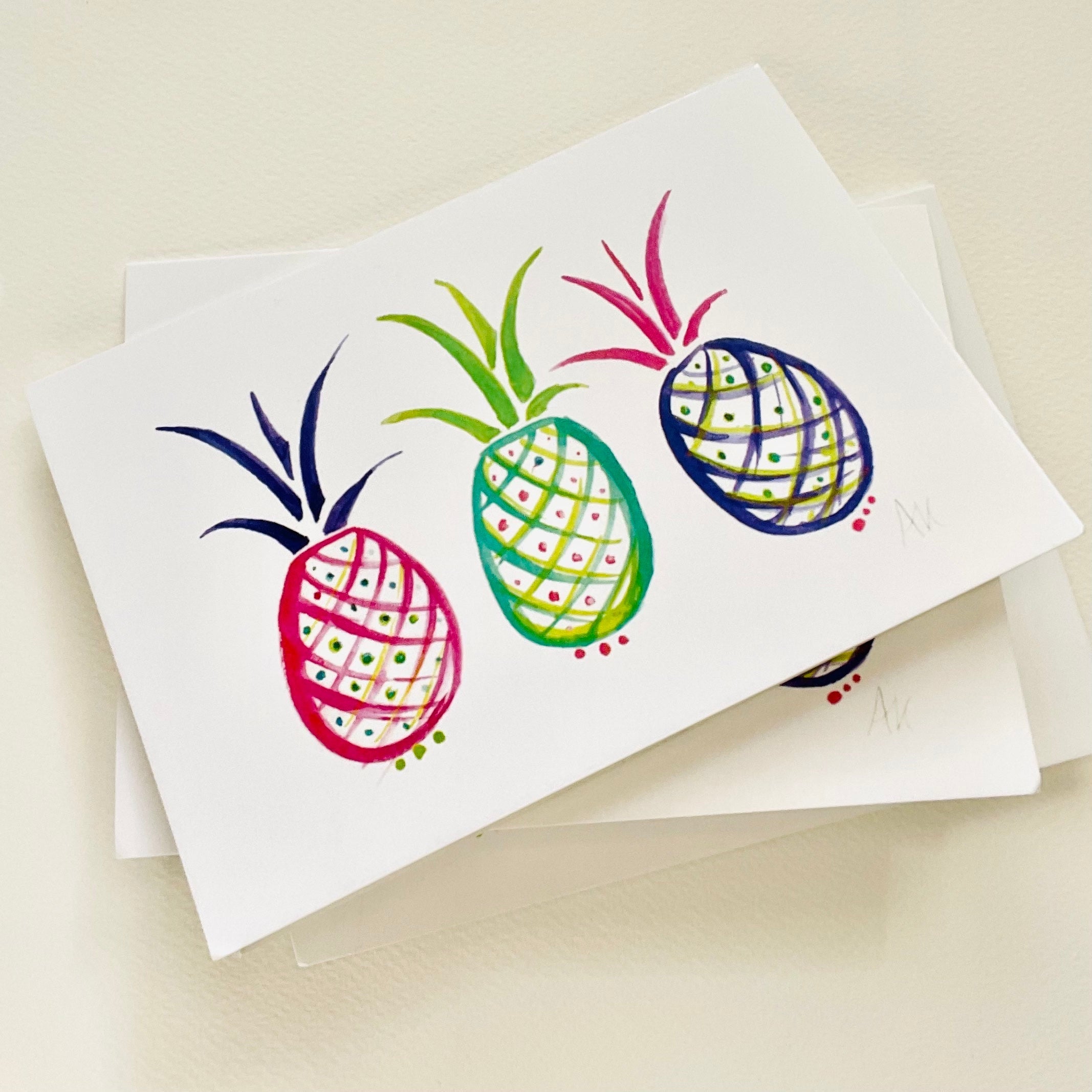 Popping pineapple card