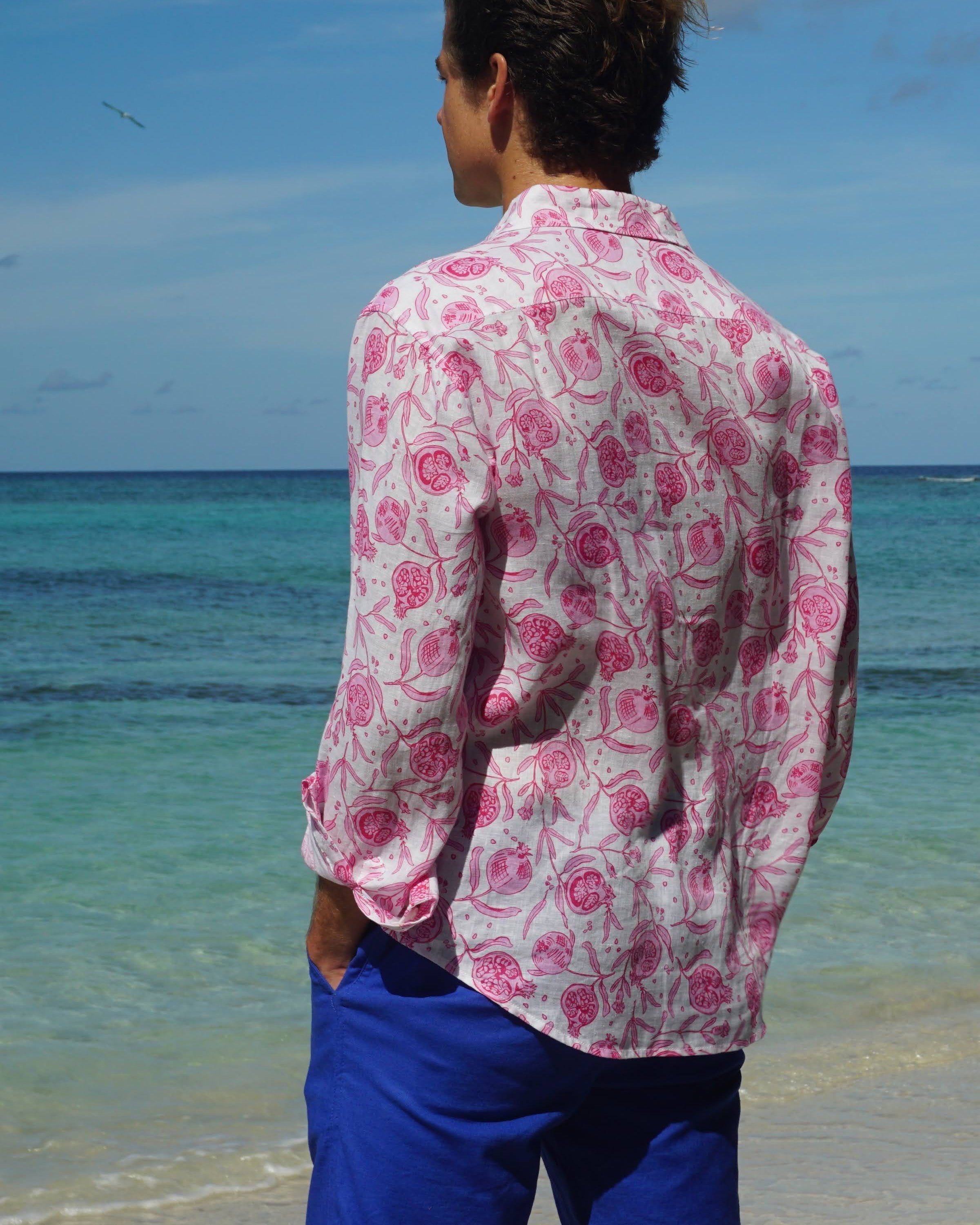 Linen Shirt POMEGRANATE