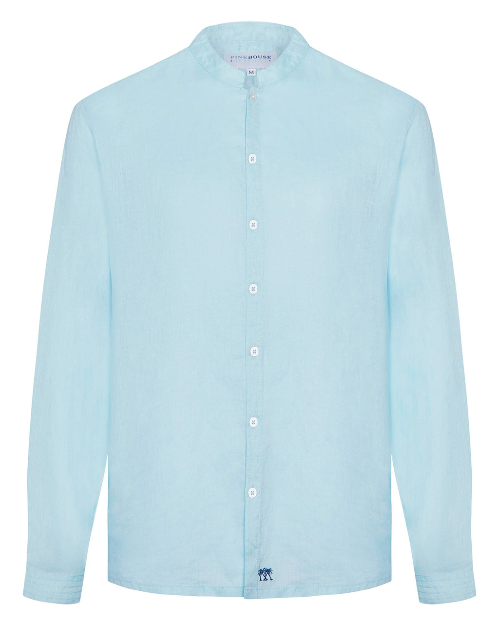 Linen Collarless Shirt